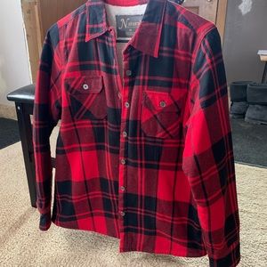 Fuzzy lined flannel jacket
